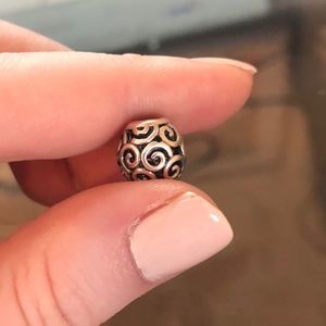 Pandora swirl openwork charm